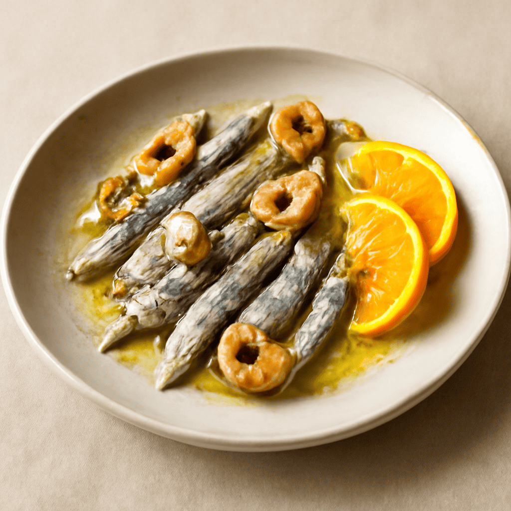 Alici marinate con pan di taralli