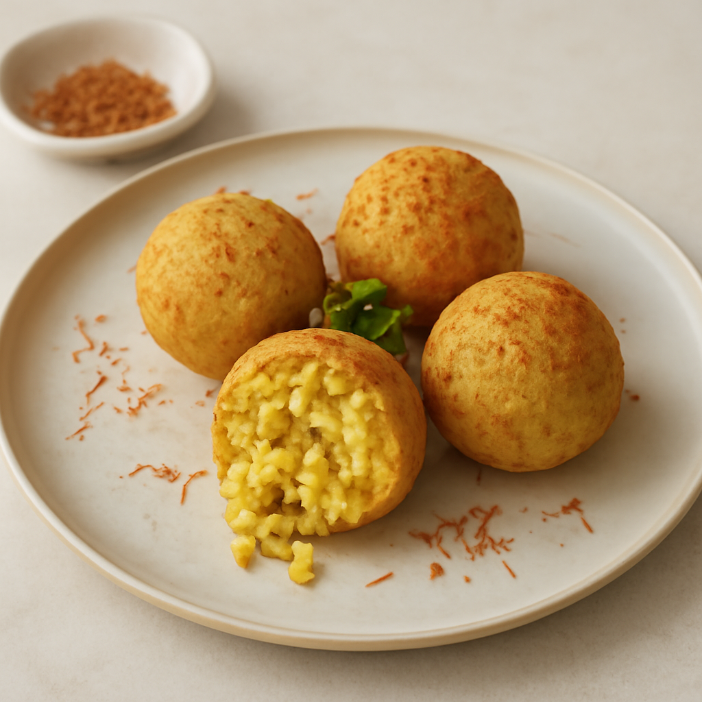 arancini con zafferano fatte al forno