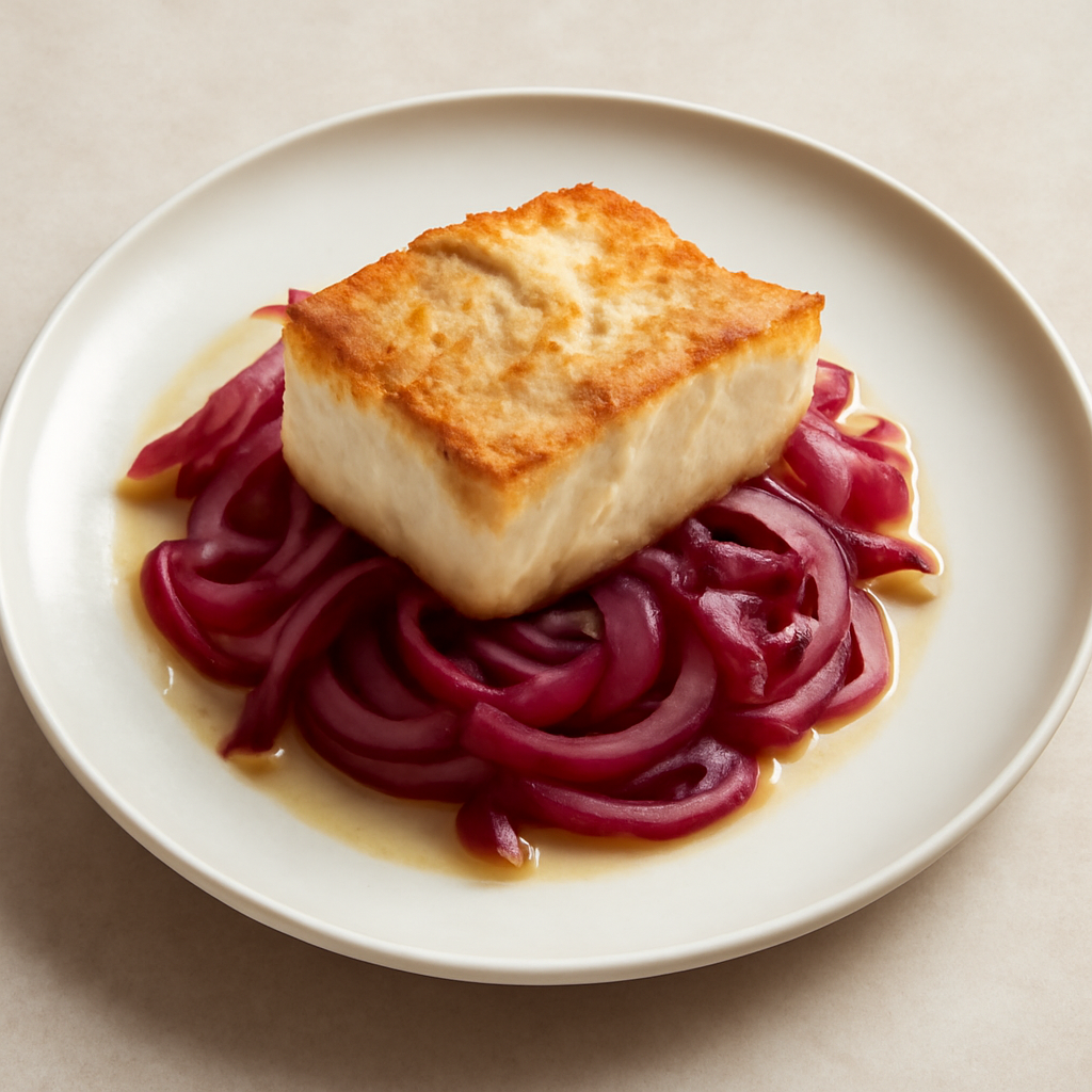 Baccalà con Cipolla in Agrodolce