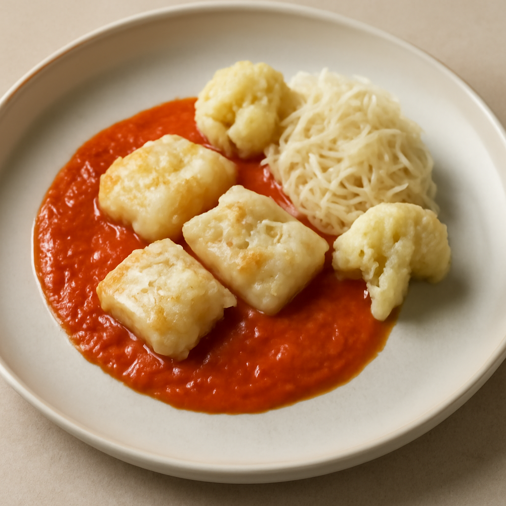 Baccalá in salsa di peperoni