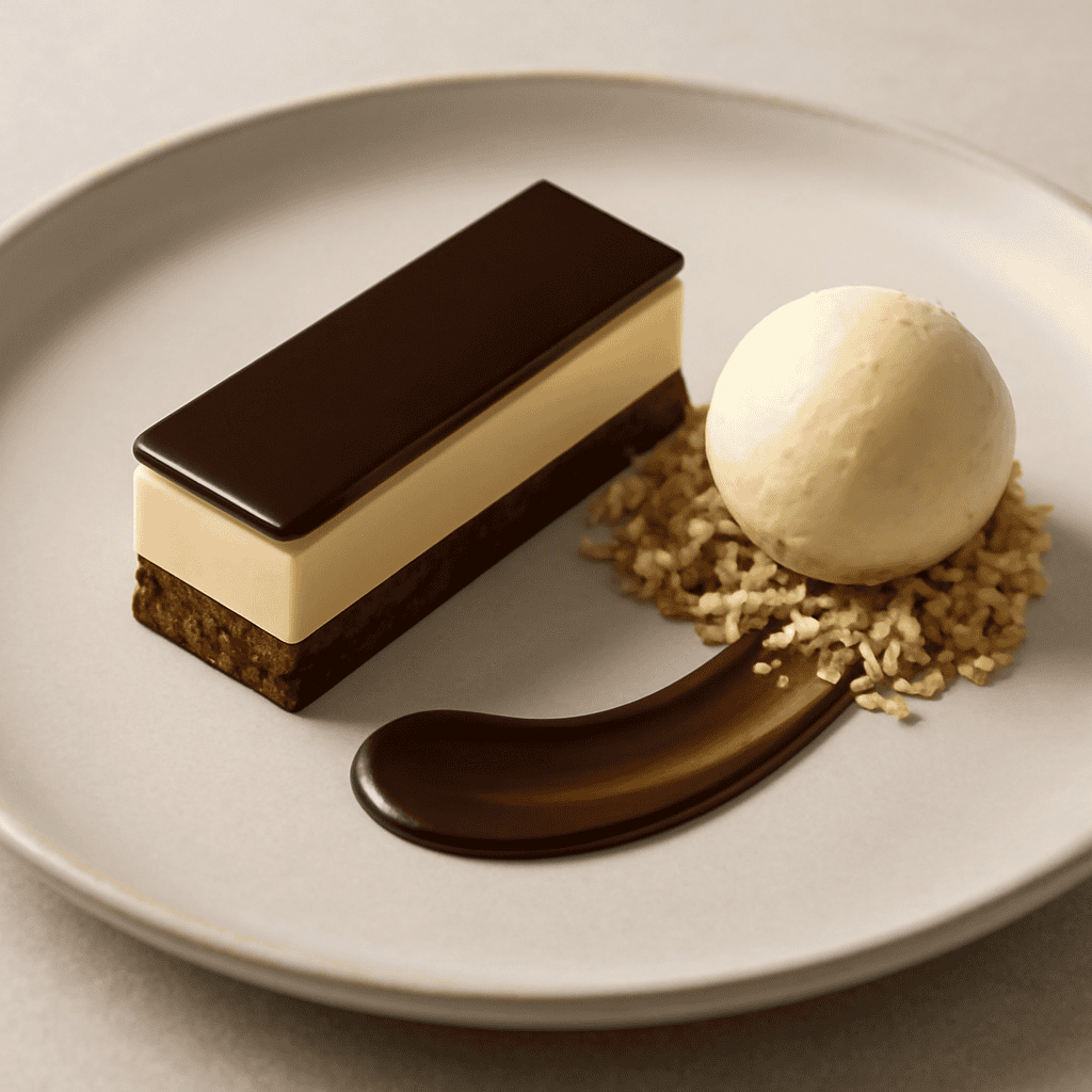 Bavarase al cioccolato bianco e fondente