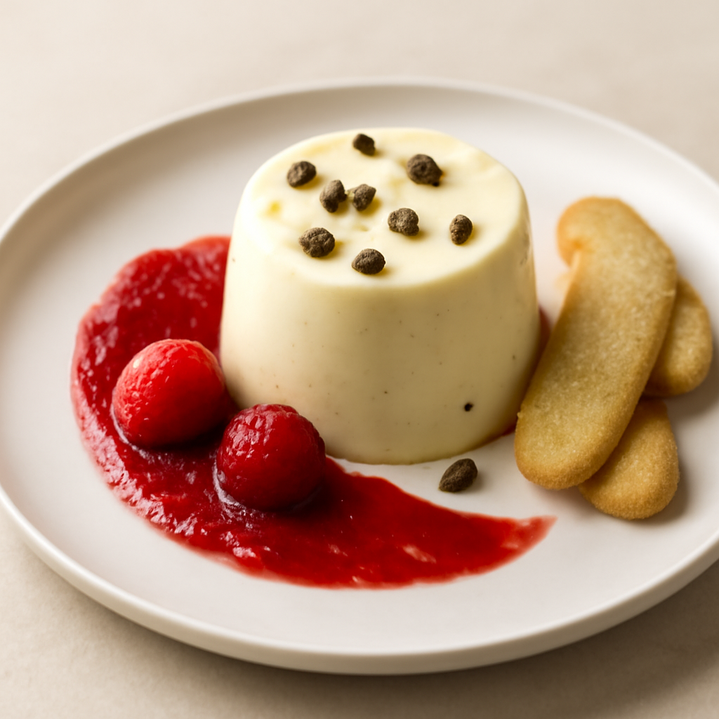 BAVARESE AL CIOCCOLATO BIANCO E CAPPERI