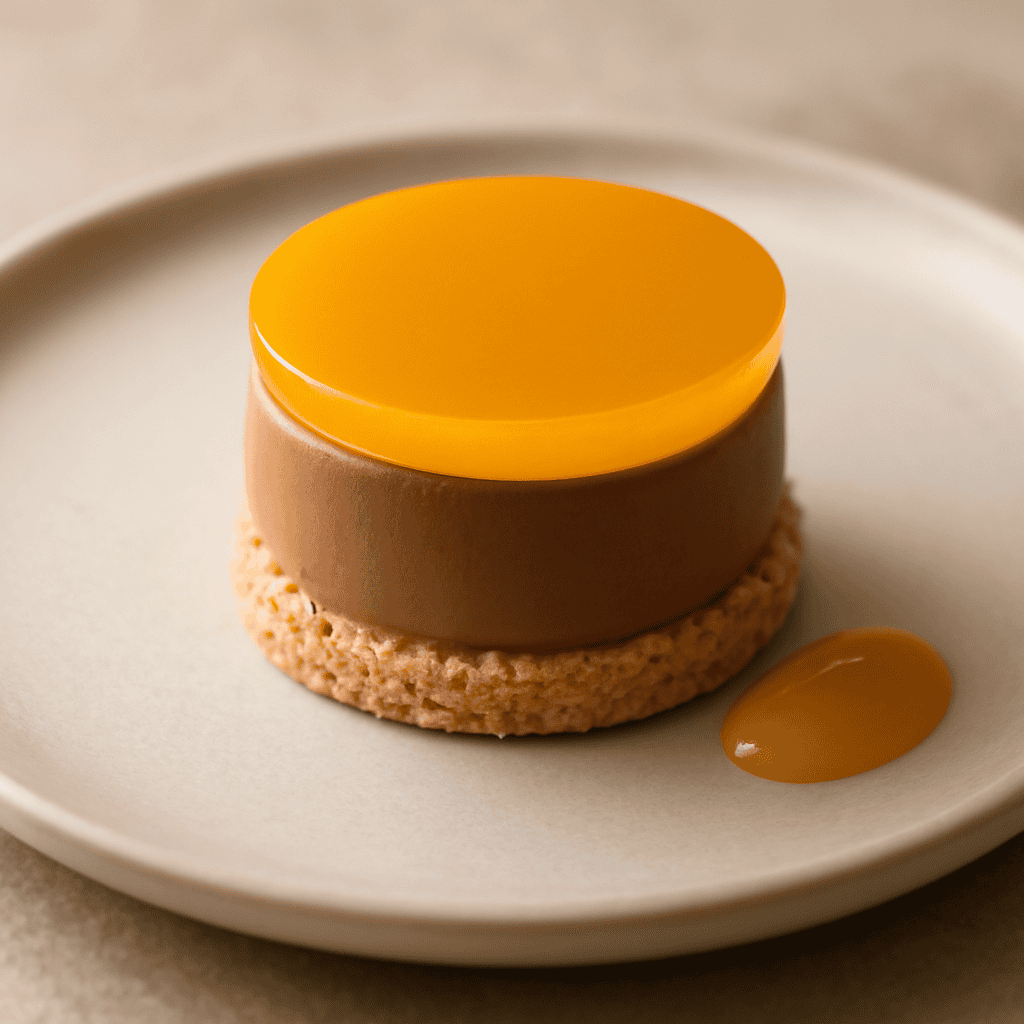 BAVARESE AL GIANDUIA E GELEE AL MANGO
