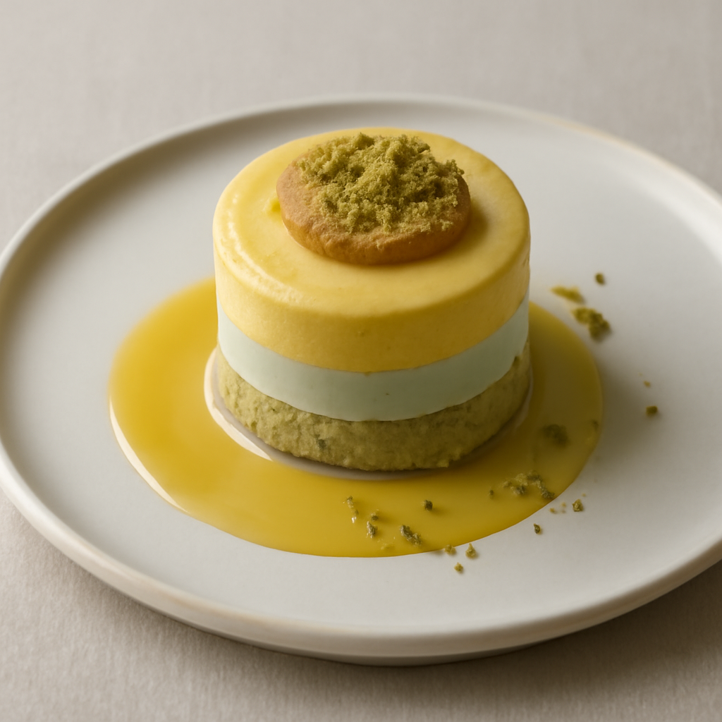 Bavarese al pistacchio e zabaione