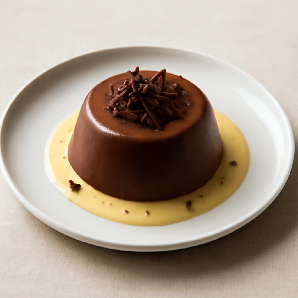 Bavarese al rhum e cioccolato fondente