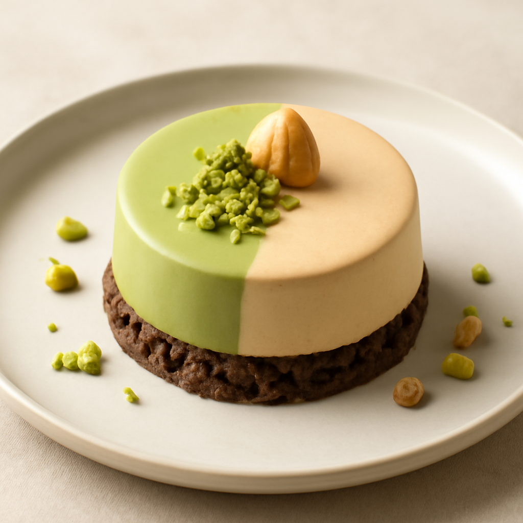 Bavarese nocciola e pistacchio