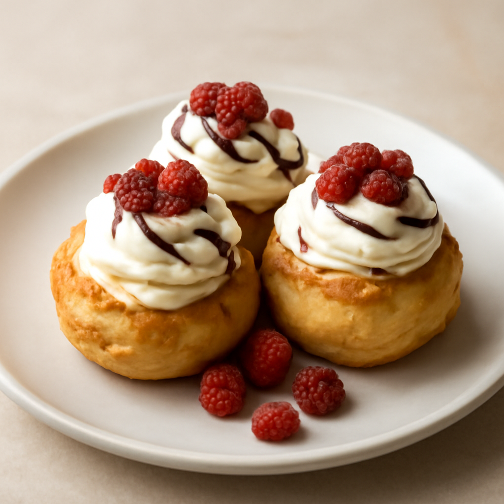 Bignè chantilly al maraschino e fragoline