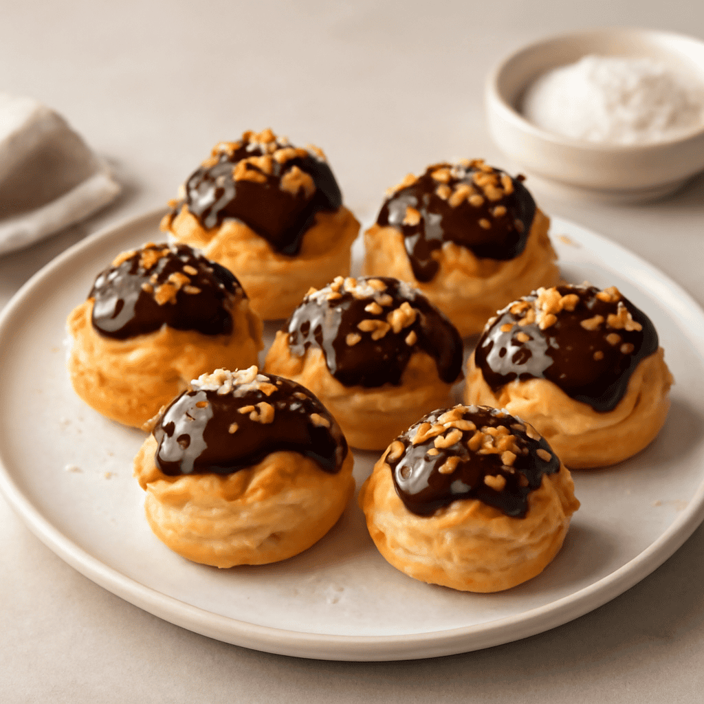bignè cocco e cioccolato