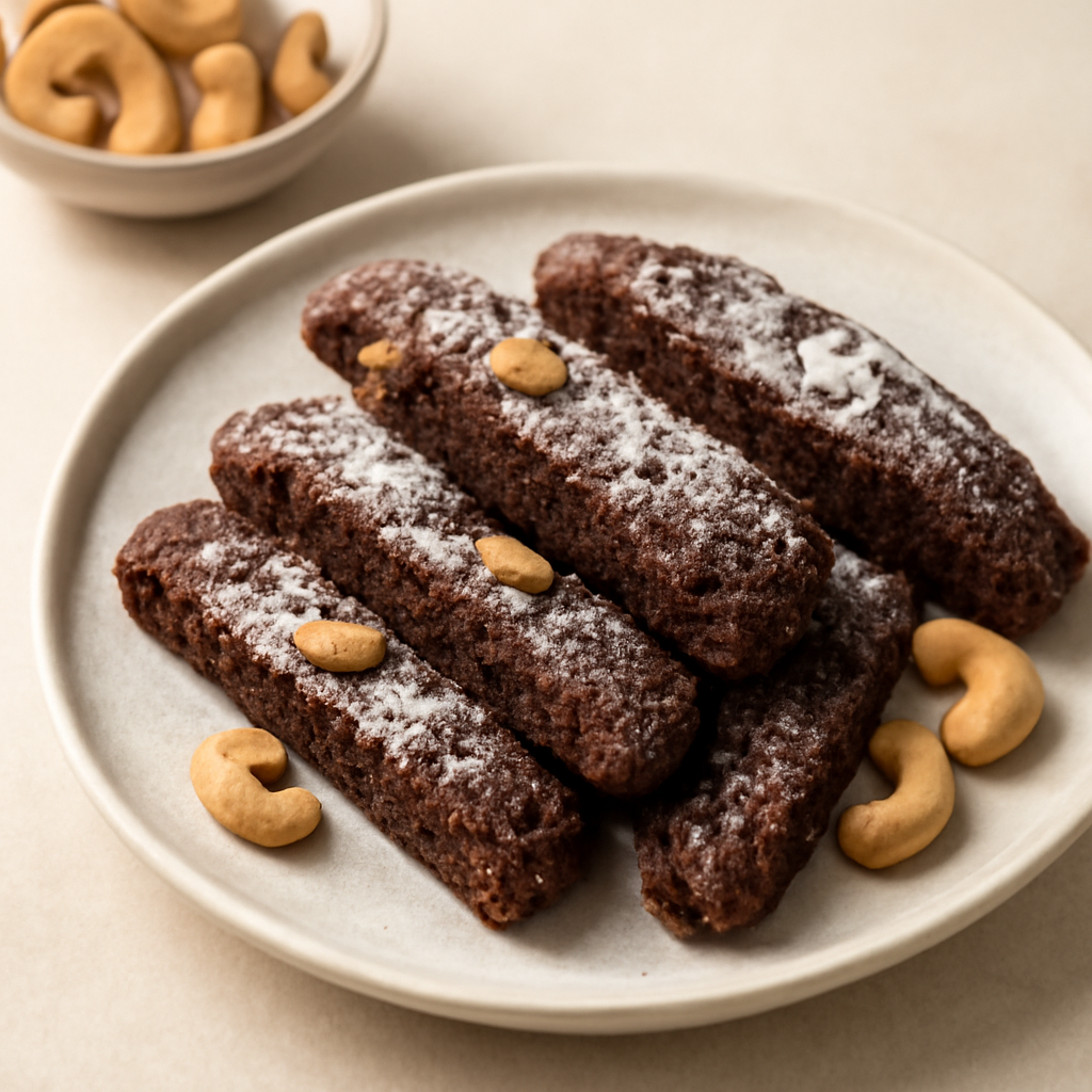 BISCOTTI AL CACAO E ANACARDI