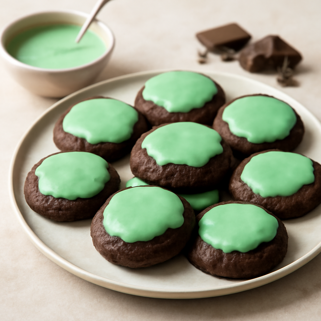 Biscotti con glassa alla menta