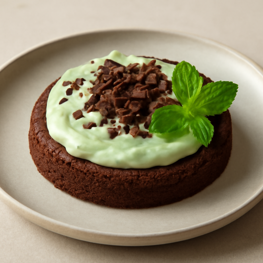 biscuit al cacao con crema pasticcera alla menta