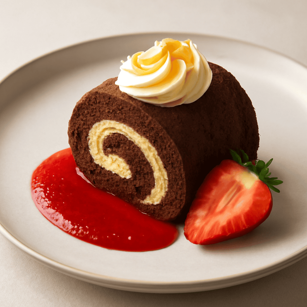 BISQUIT ROLLE’ CON CHANTILLY ALL’ARANCIO