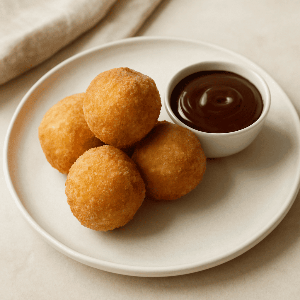 Bombette fritte con crema al cioccolato