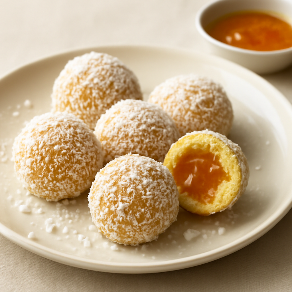 bon bon con cocco e marmellata di arance amare