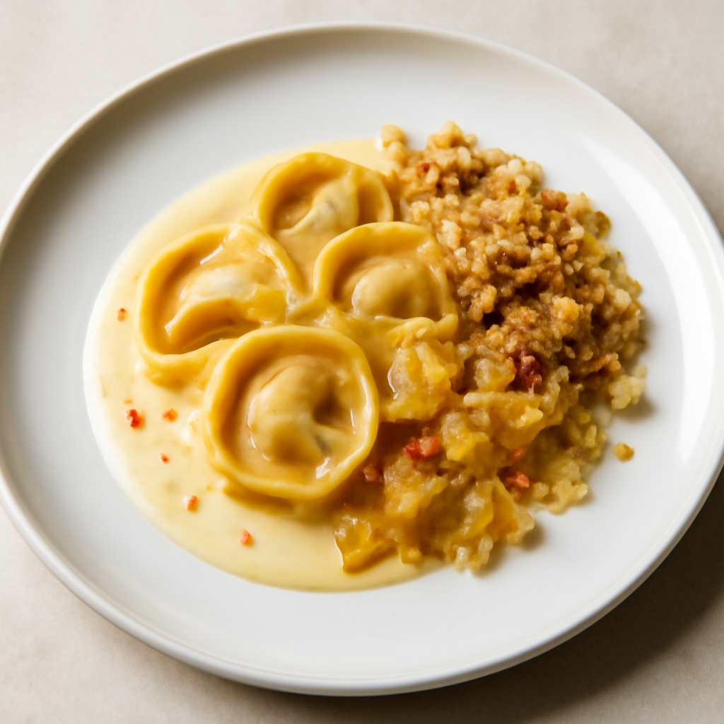 Bottoni di pasta strudel con confettura di ananas e pepe rosa