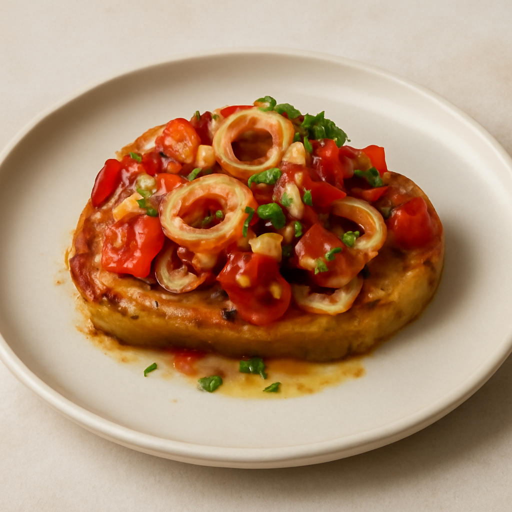 BRUSCHETTA DI CALAMARI IN UMIDO
