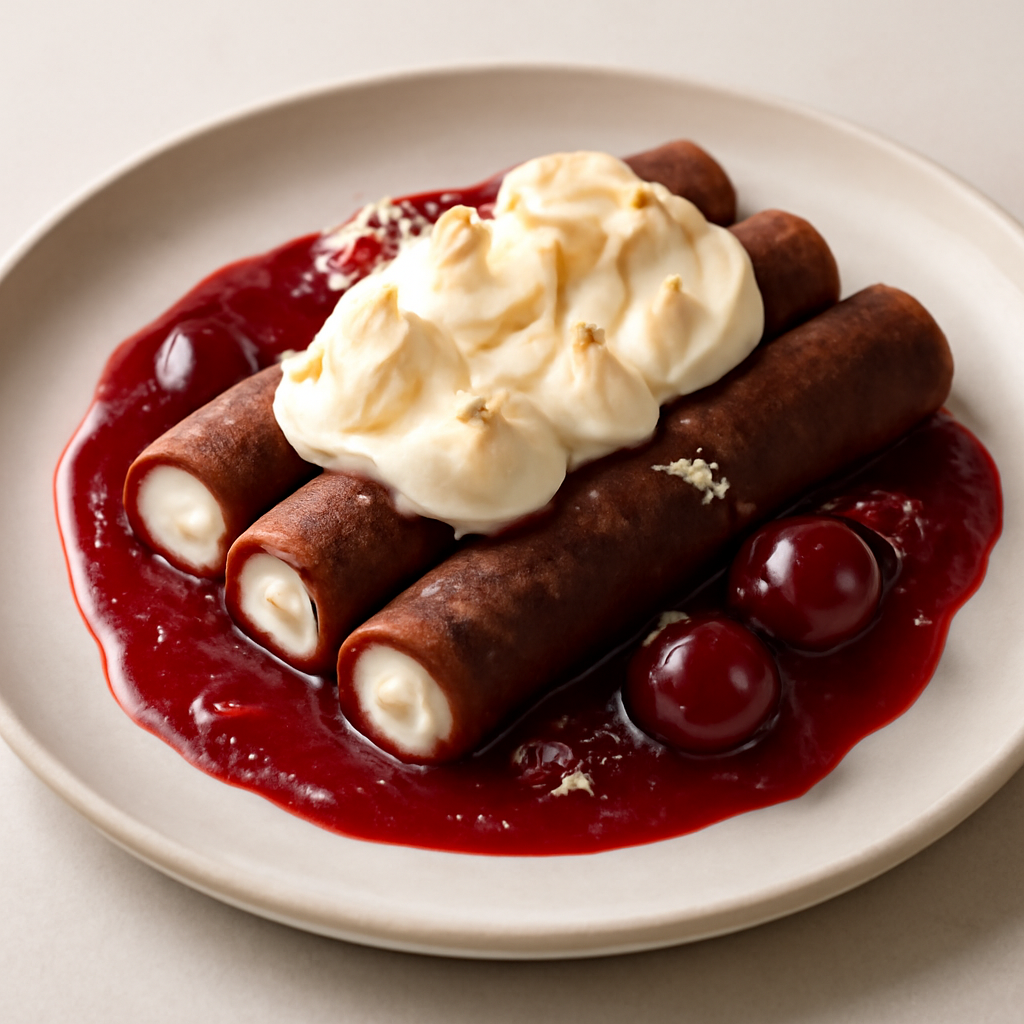 CANNELLONI DOLCI CON CHIBOUST AL COCCO