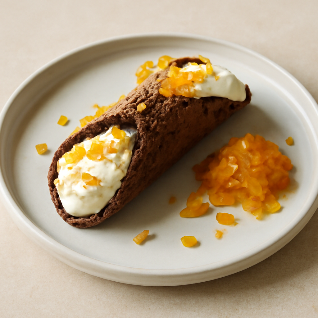 Cannolo ricotta e arancio