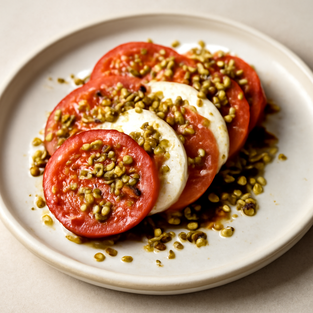 Caprese con pistacchi