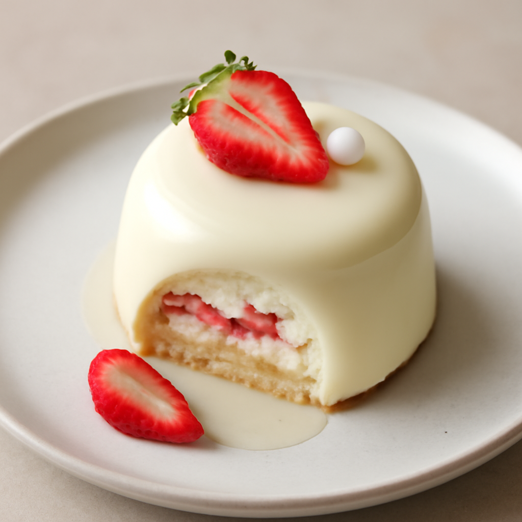 Cassatina fragole e cioccolato bianco