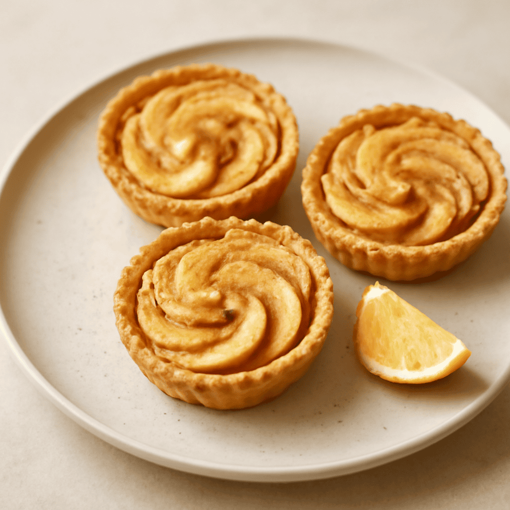 Cestini di frolla con mele e cannella