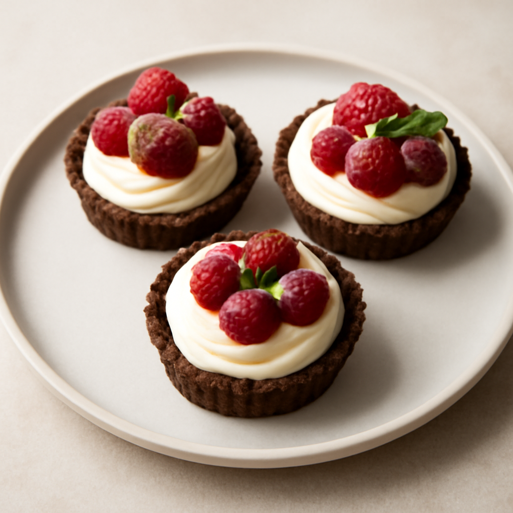 Cestini mascarpone e lamponi