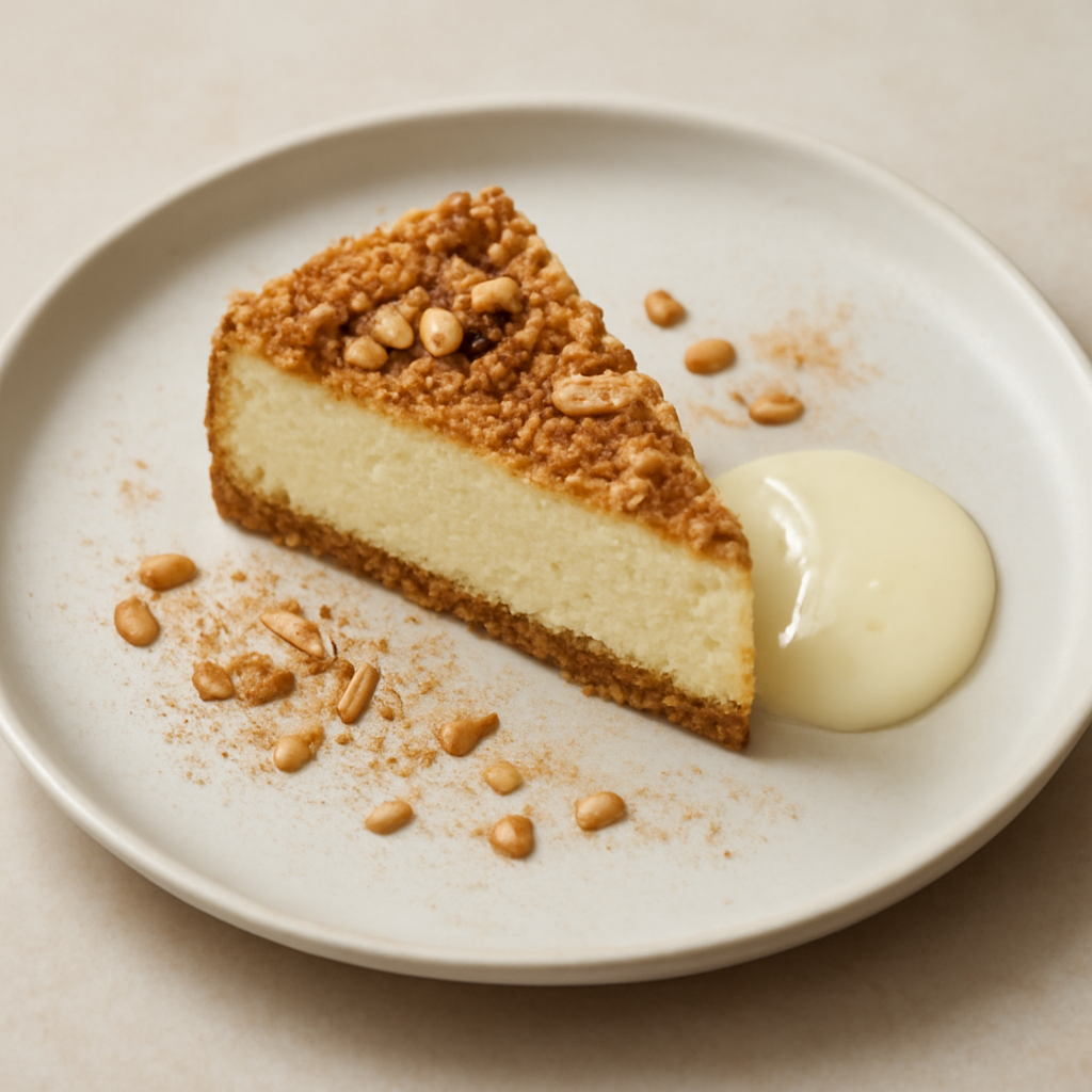 Cheescake con cannella e mandorle