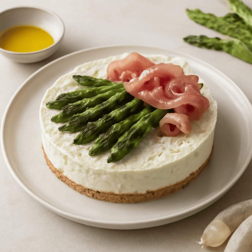 Cheese cake di asparagi e praga