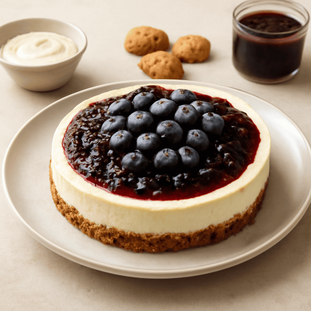 Cheesecake agli amaretti e mirtilli