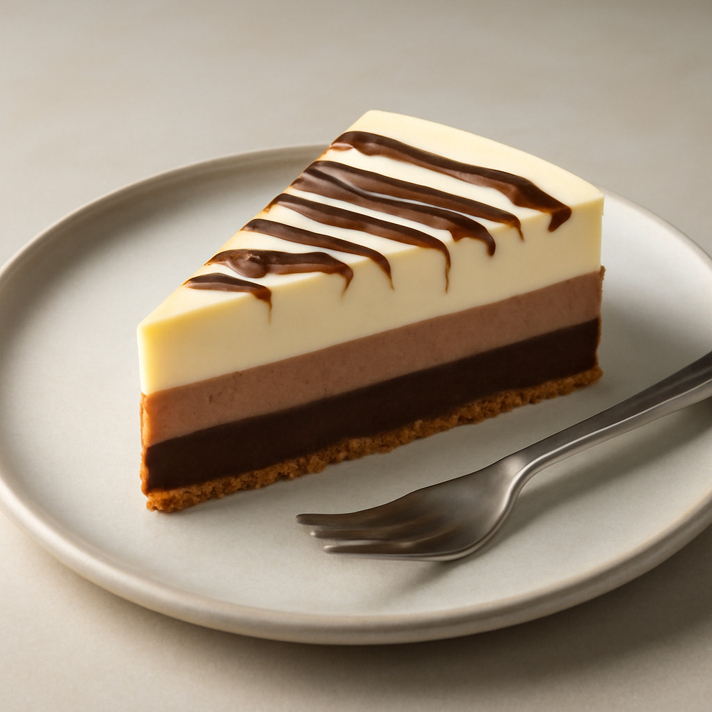 Cheesecake ai tre cioccolati