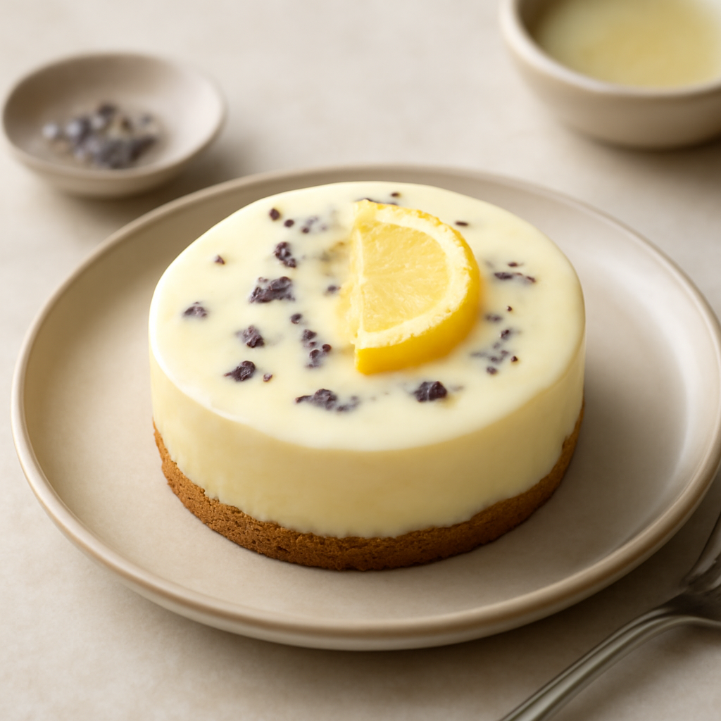 Cheesecake al cioccolato bianco, limone e lavanda