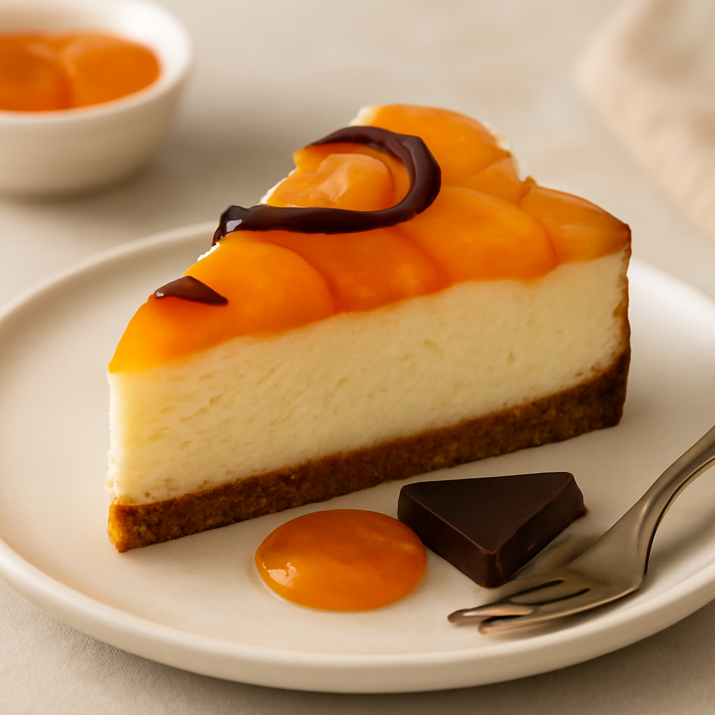 Cheesecake albicocca e cioccolato