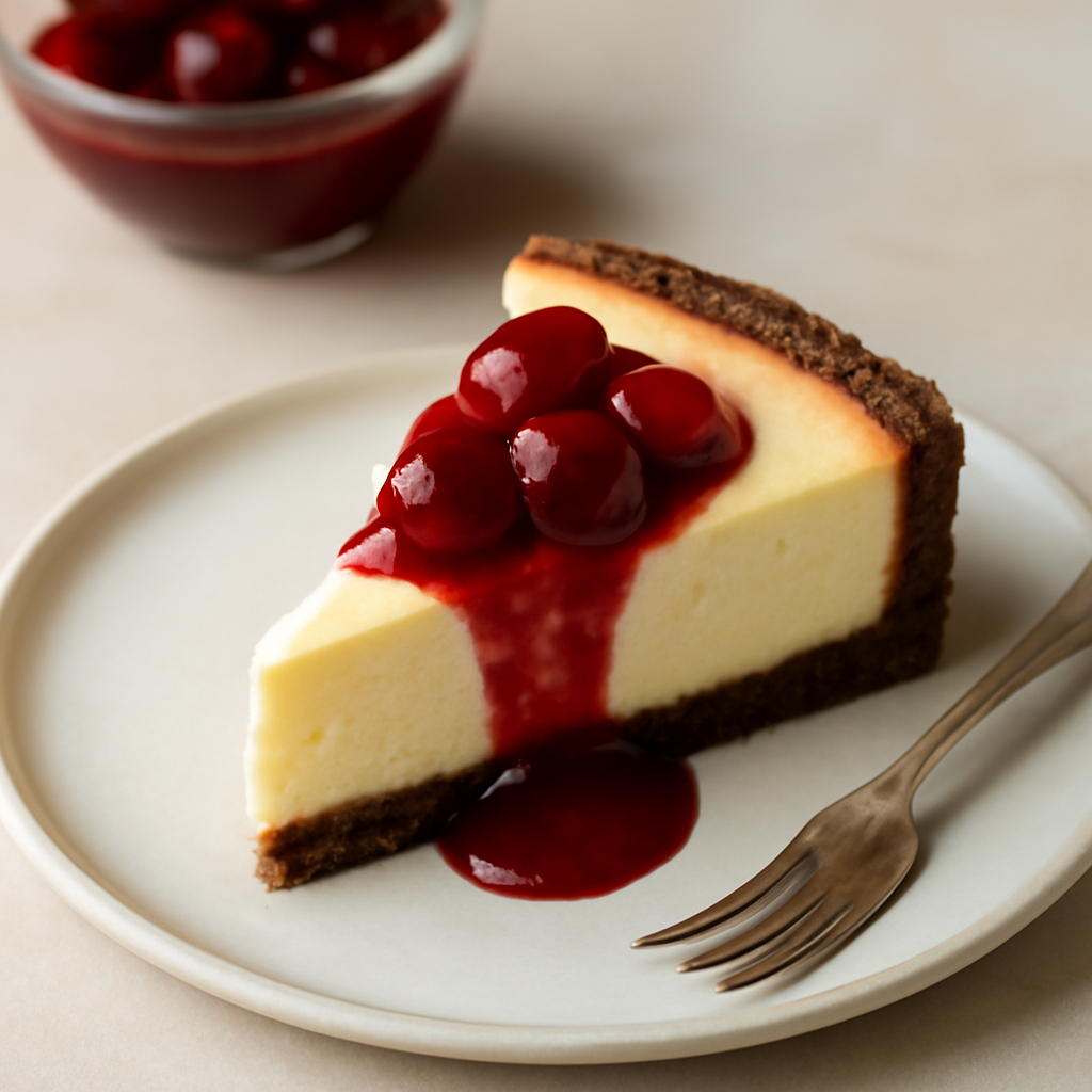 Cheesecake alla confettura di ciliegie