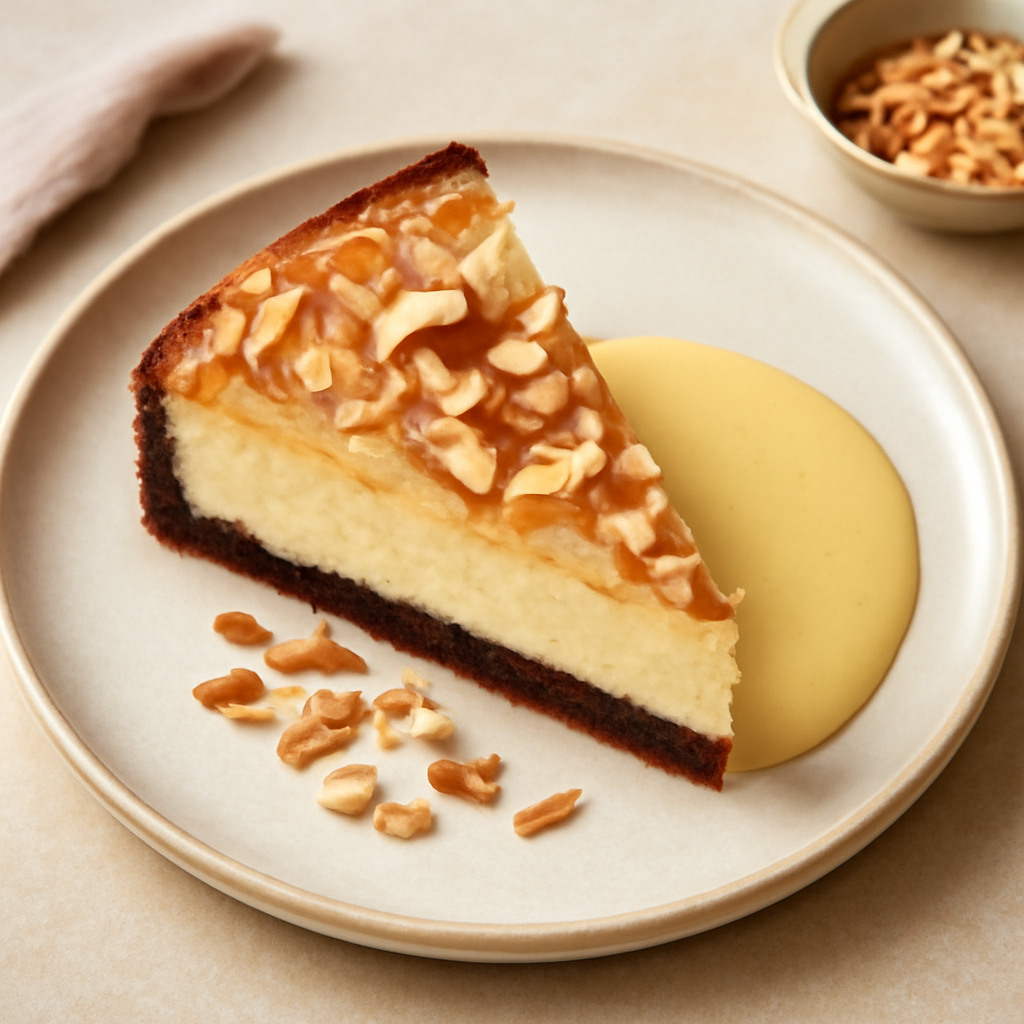 Cheesecake alle mele e mandorle
