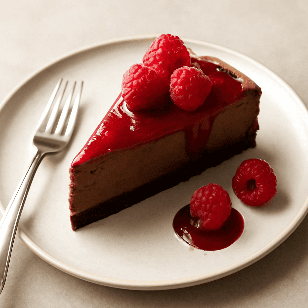 CHEESECAKE CIOCCOLATO E LAMPONI