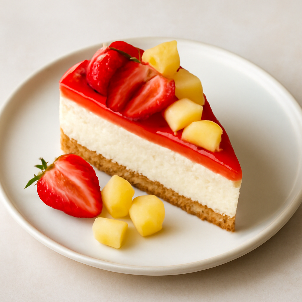 Cheesecake fragole e ananas