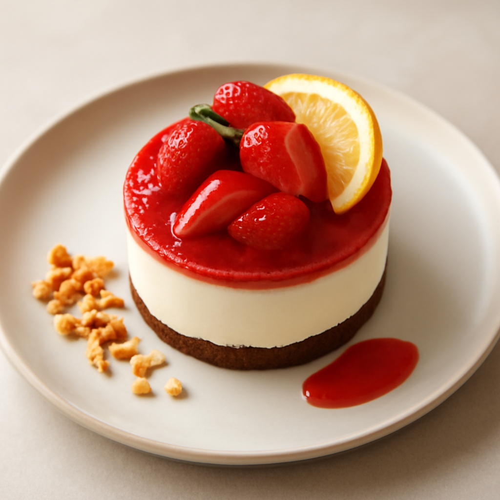 Cheesecake limone e fragole