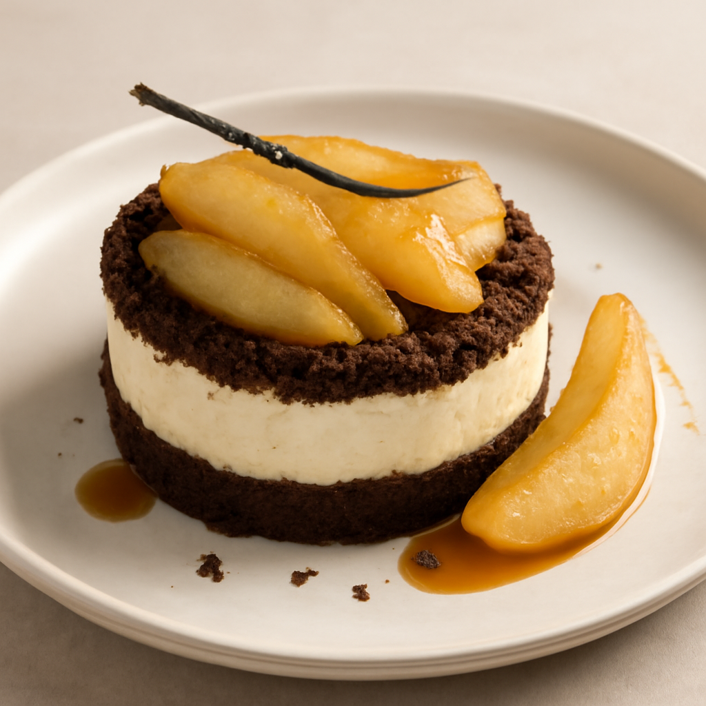 Cheesecake pere e cioccolato