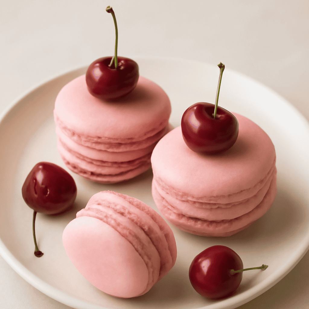 Cherry macaron