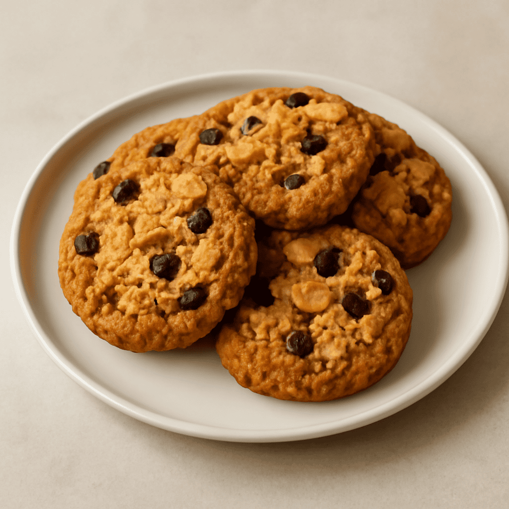 Chocolate chip cookies con corn flakes
