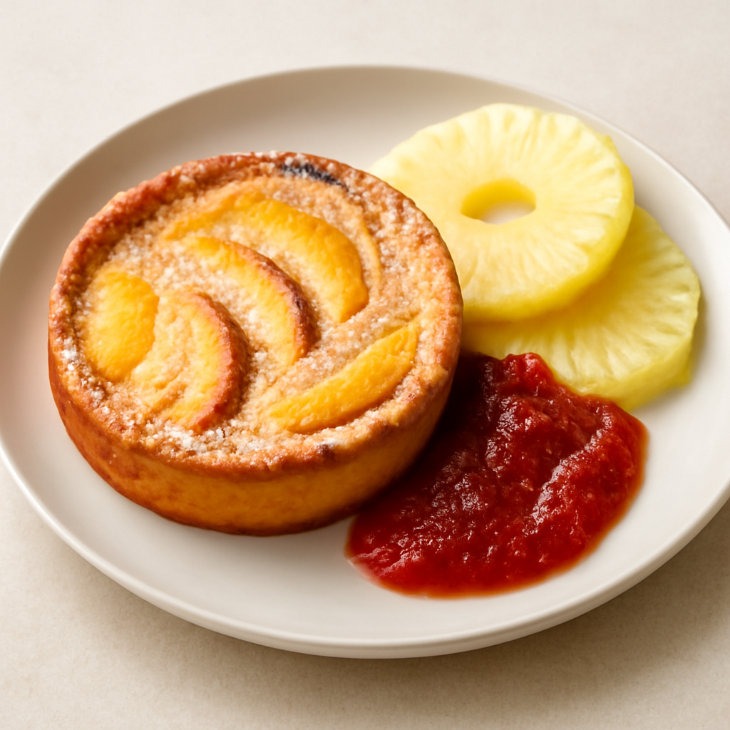 Clafoutis di pesche noci