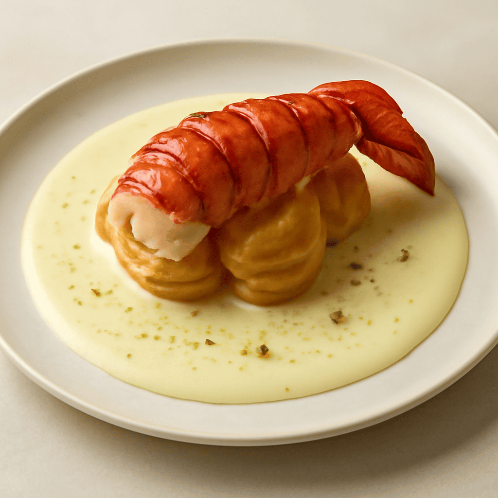 Code d’aragosta con crema diplomatica al cardamomo