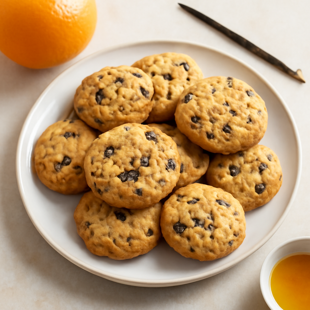 Cookies all’arancia con gocce di cioccolato fondente