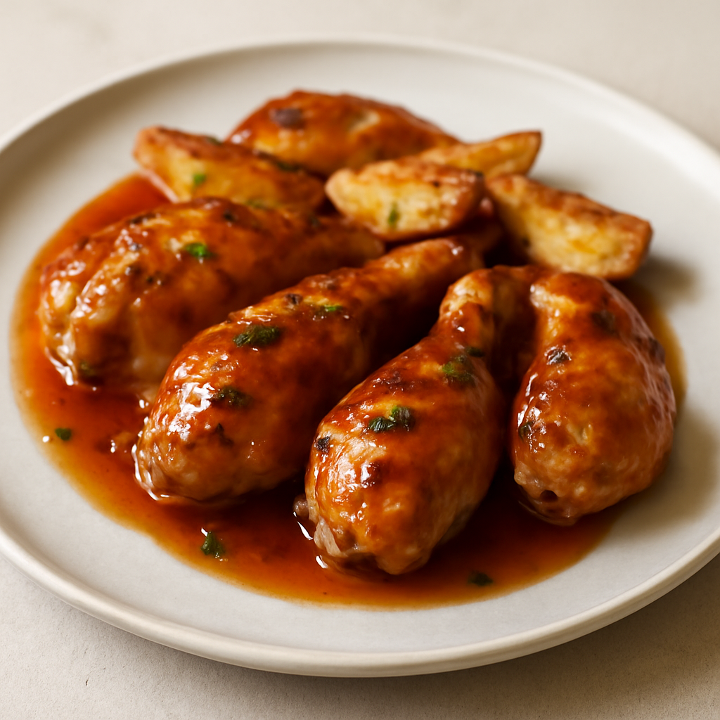Coscette di pollo glassate alla birra