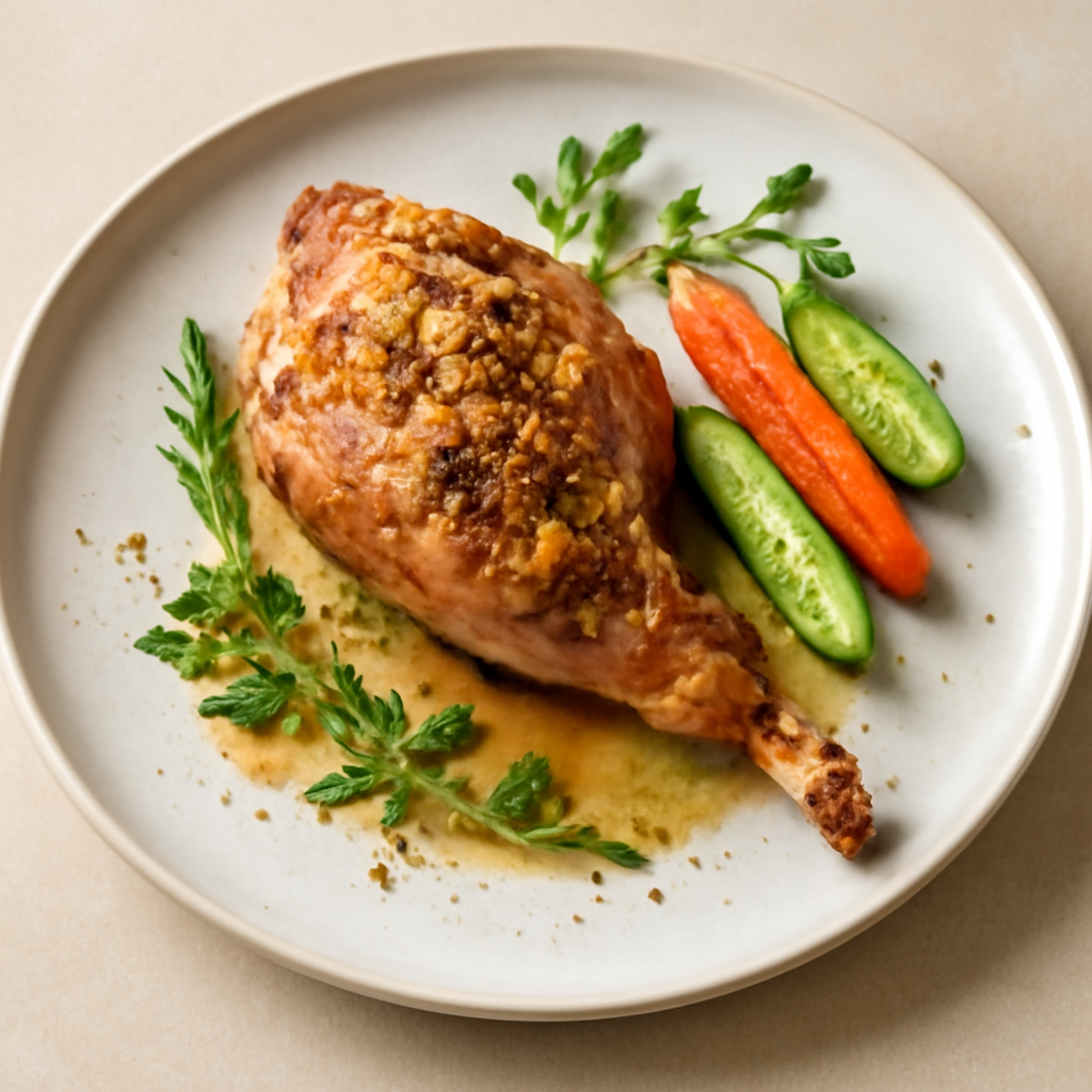 COSCIA DI CONIGLIO CON PISTACCHI AL FORNO