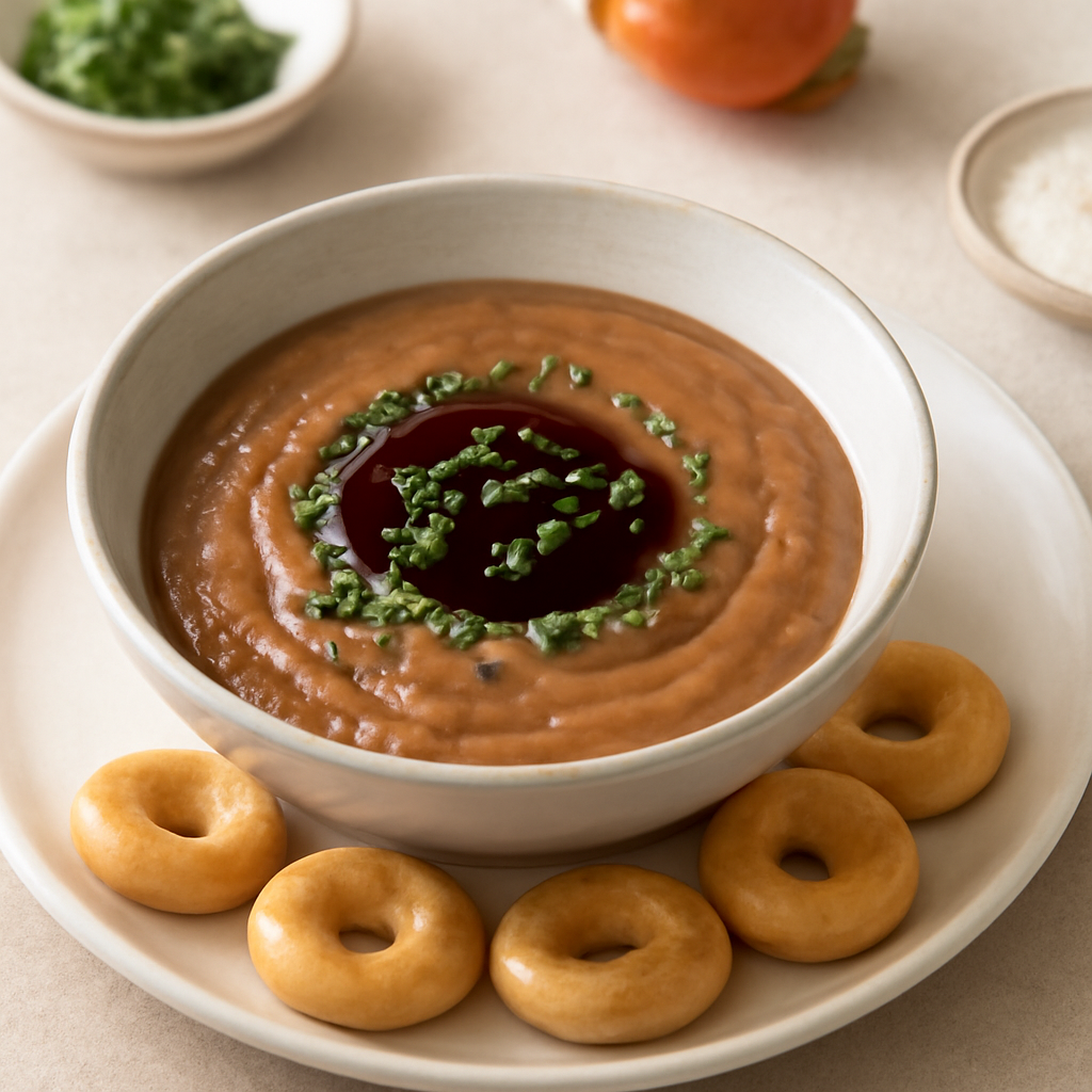 Crema di ceci e cioccolato con taralli all’olio d’oliva