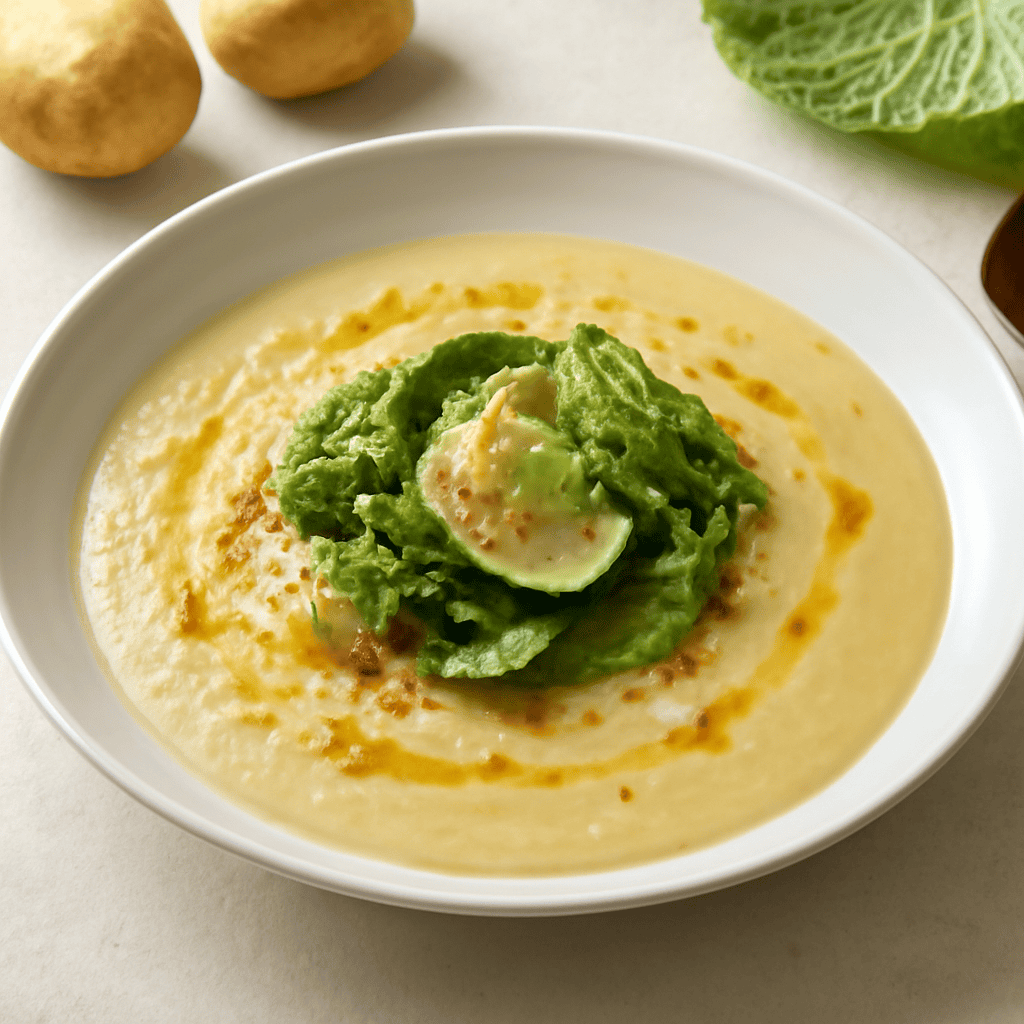 Crema di patate, rapa bianca e verza