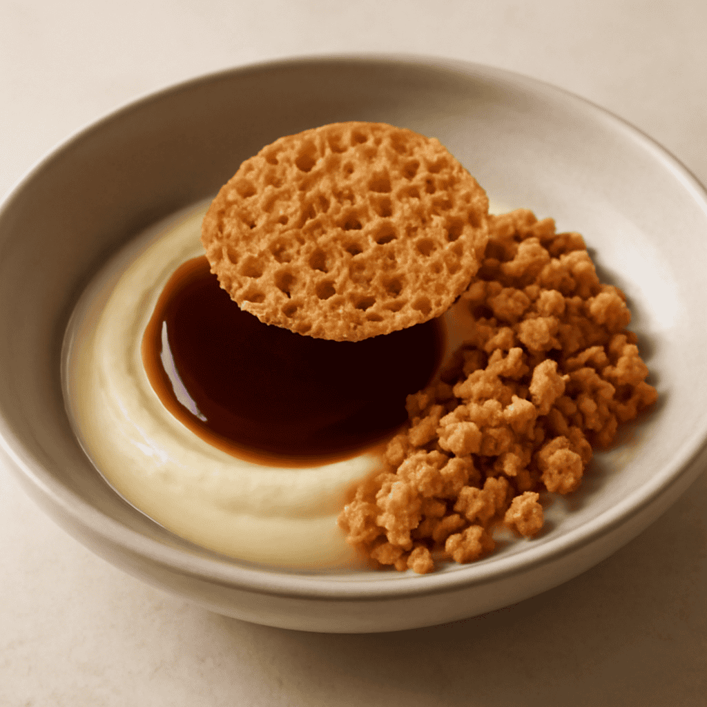 Crema tiramisù con crumble e gelatina al caffè