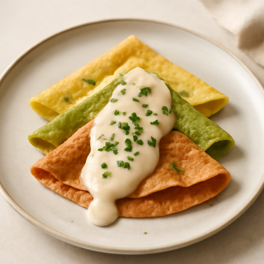 Crepes di ceci tricolori