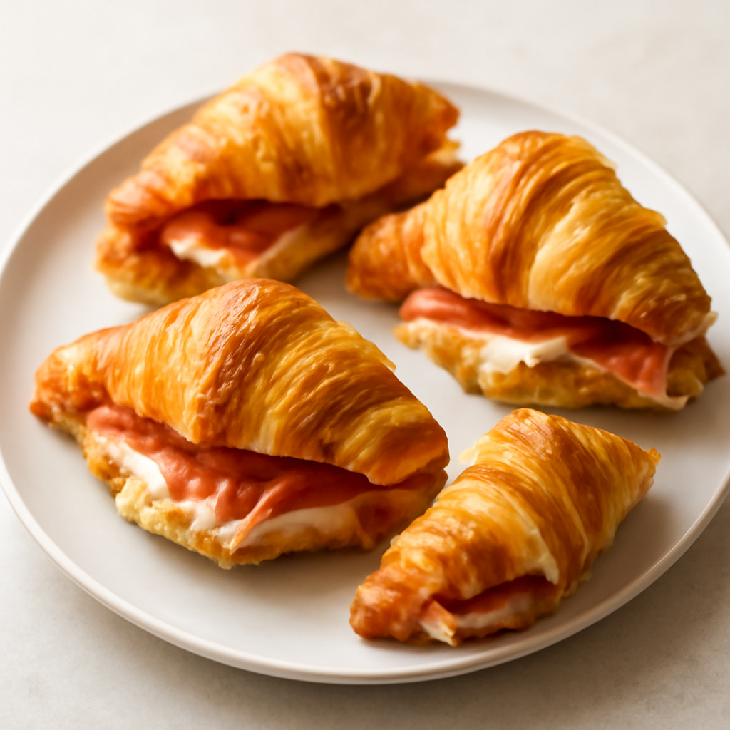Croissants salati al ripieno di Brie e Jamon Serrano